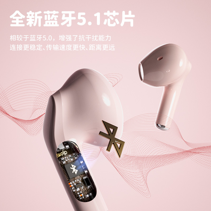 蓝牙耳机真无线适用华为苹果运动音乐耳机oppo音质超好女新款可爱