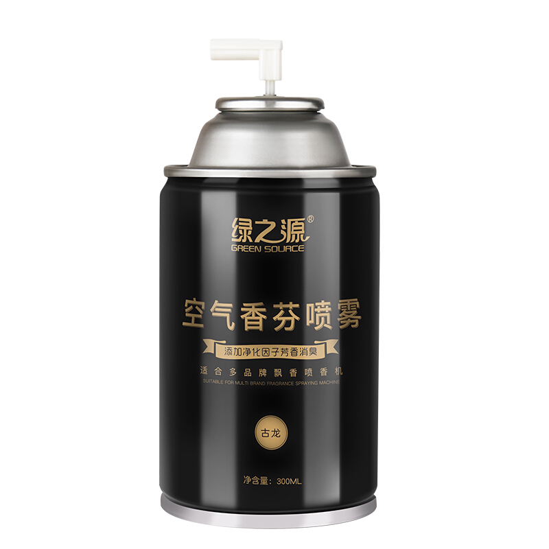 绿之源空气香芬喷雾 自动喷香机芳香剂 家用清香剂香水空气清新剂 卧室厕所除臭去味剂300ml(古龙)Z-0890