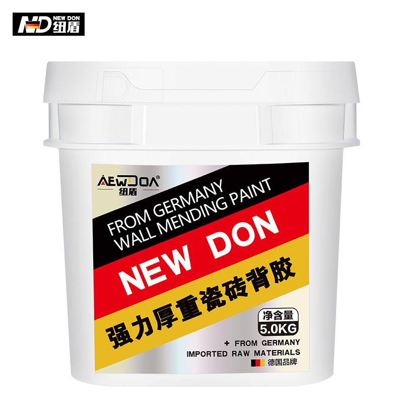 纽盾 瓷砖背胶 厚重大尺寸瓷砖贴墙面 瓷砖胶玻化砖地砖贴背景墙强力粘合剂瓷砖胶水 强力粘瓷砖背涂胶5kg