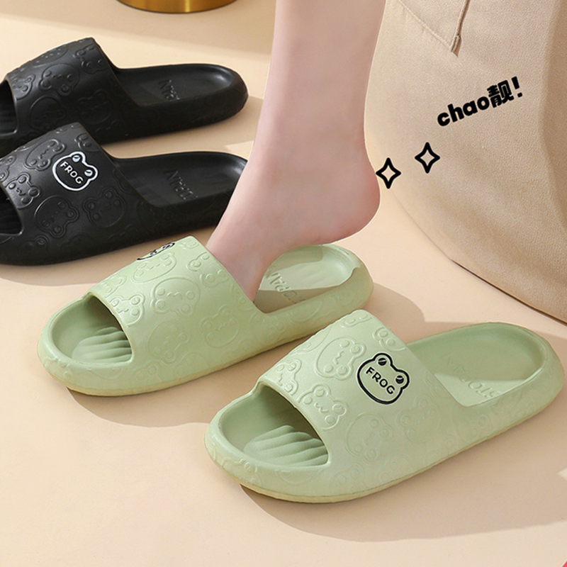 幸福派 新款卡通凉拖鞋女夏季室内防滑居家情侣春夏防滑拖鞋四季家居家用凉拖鞋女可爱夏季外穿厚底浴室拖鞋男夏高清大图