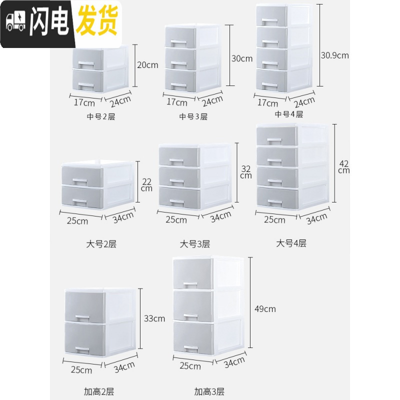 三维工匠办公室文件用品收纳柜杂物小抽屉式整理柜多层桌面收纳收纳盒高清大图