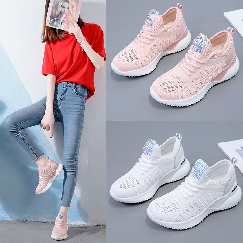 运动鞋女韩版镂空透气舒适布跑步波鞋欧美女神软妹出街街拍百搭休闲鞋
