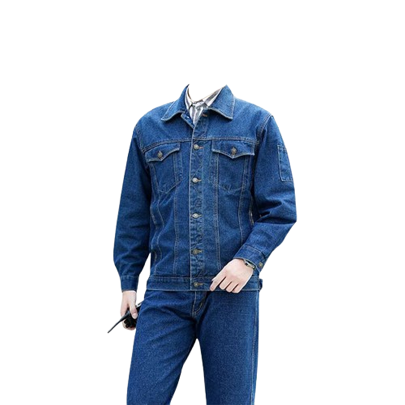 惠铁耐磨牛仔工作服 春秋 套
