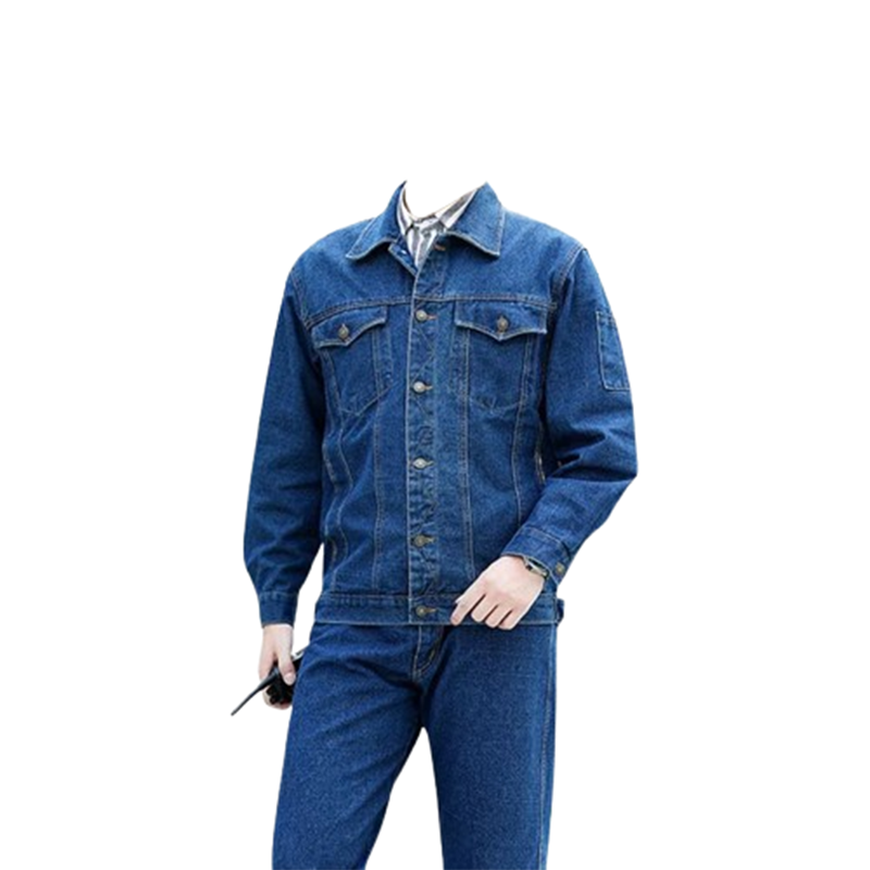 惠铁耐磨牛仔工作服 春秋 套