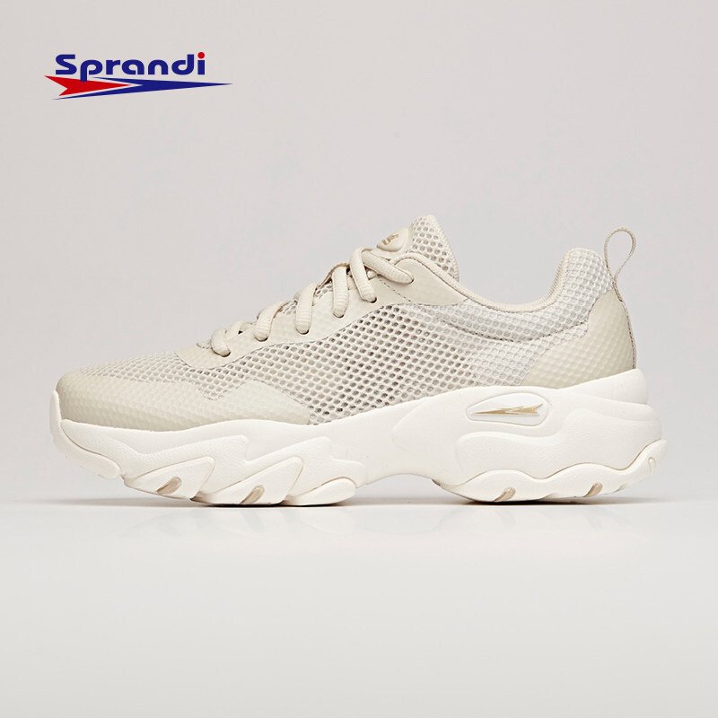sprandi斯潘迪运动鞋女夏季新款白色透气百搭增高厚底老爹鞋女潮s202