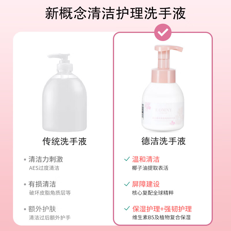 德洁DeJie 樱花香氛泡泡洗手液300ml高清大图