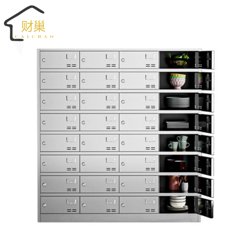 财巢 304不锈钢餐柜碗柜 32门 台高清大图