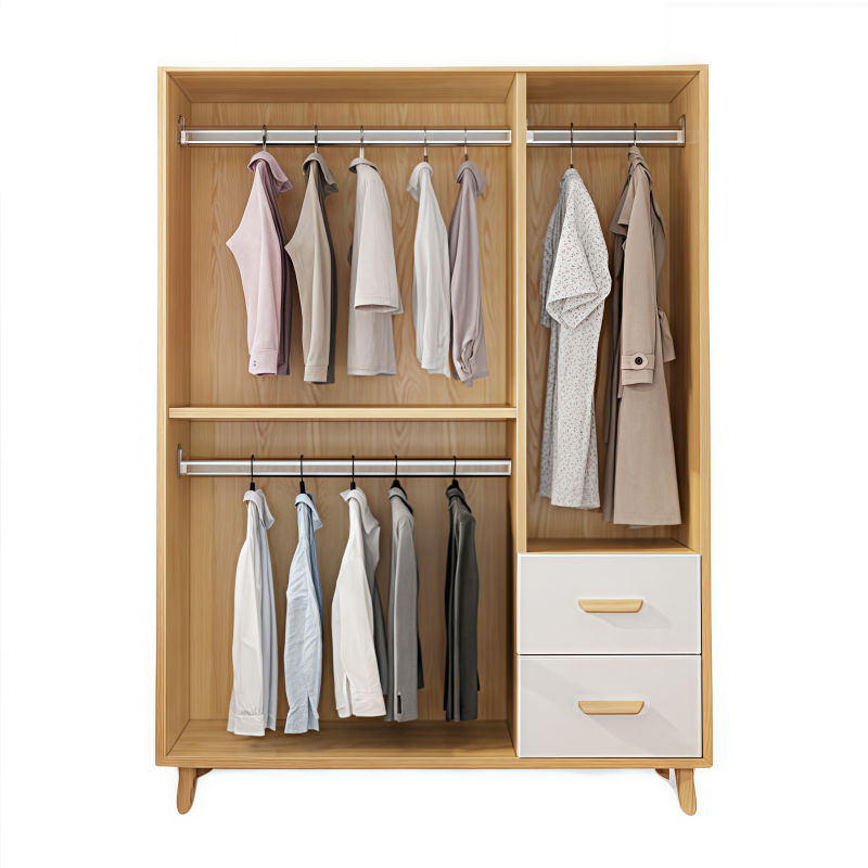 铭思沃木质衣柜200cm套高清大图