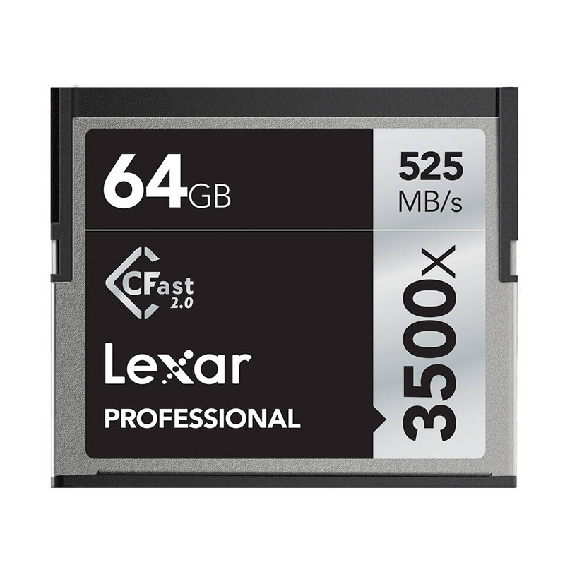 雷克沙(Lexar)64GB CFast 2.0卡 3500X读525MB/s写375MB/s单反相机内存卡摄像机存储卡高清大图