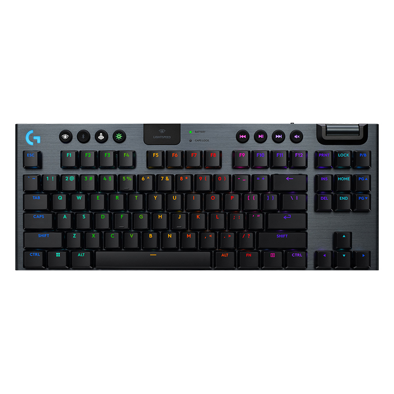 罗技(Logitech)G915 X LIGHTSPEED TKL矮轴游戏键盘(黑色-T)类茶轴(微弱段落感,万能轴)