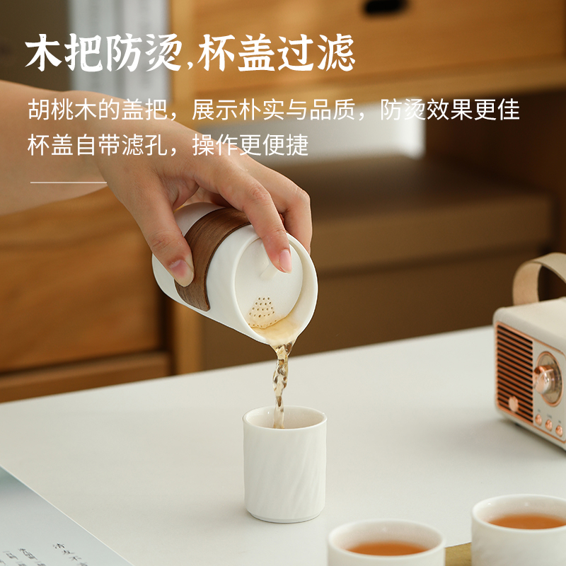 好来宝 HLB-CJ008 旅行茶具一壶3杯 望峰白色高清大图