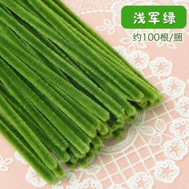 扭扭棒 (浅军绿加密款)100根高清大图