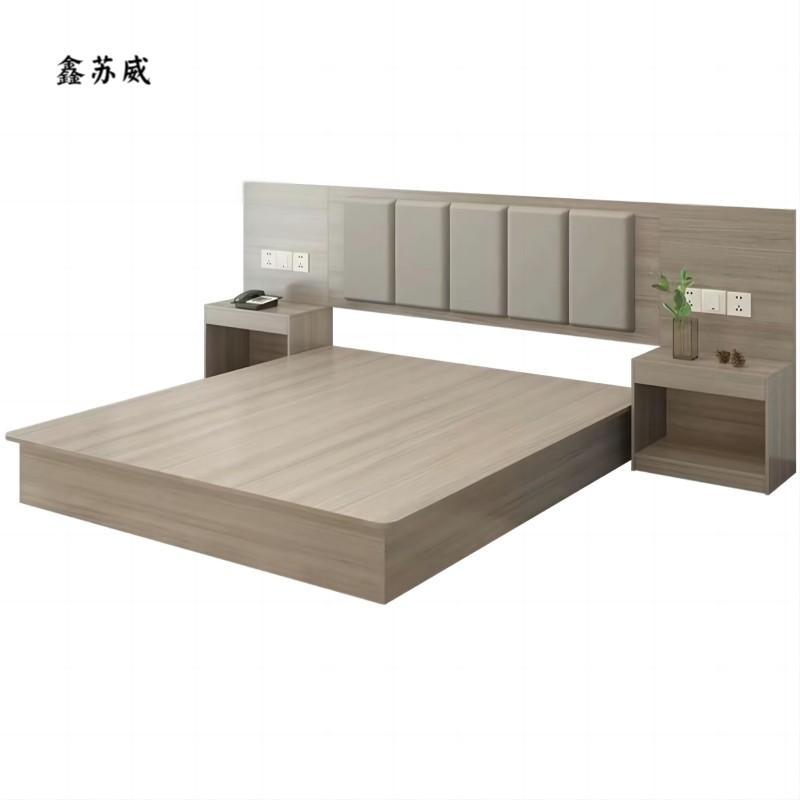 鑫苏威定制实木床SM20 XSW-SM-D01Ⅱ组高清大图