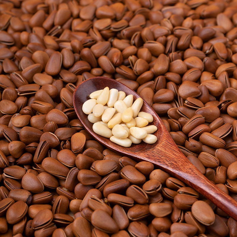 黄金果农开口松子300克罐装健康零食干果精选松子自然原香营养美味高清大图