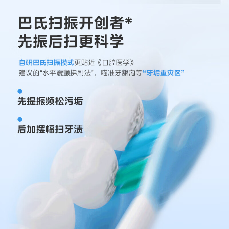 美的(Midea)电动牙刷智能扫振高频清洁 YM502 极地白高清大图
