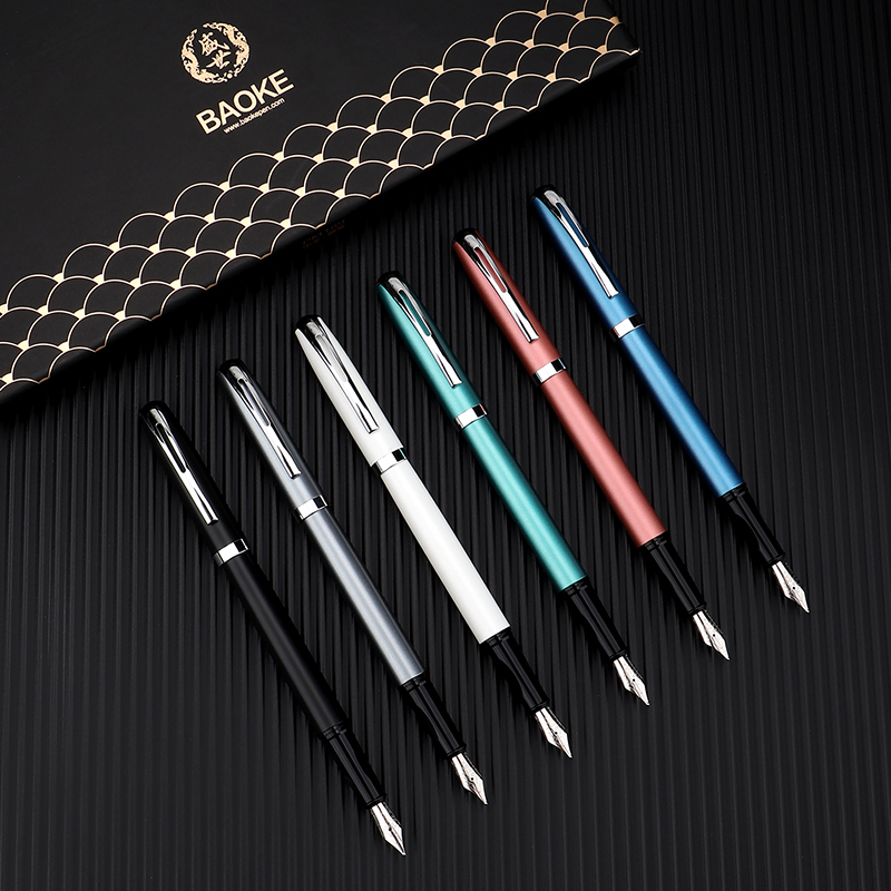 宝克(BAOKE)PM189轻奢金属钢笔 铱金笔尖练字钢笔签字笔高颜值礼盒装新年礼物伴手礼 哑光漆光面 12支/盒高清大图