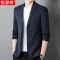恒源祥春秋款西服男外套休闲上衣婚宴正装男士西装礼服提花单西潮