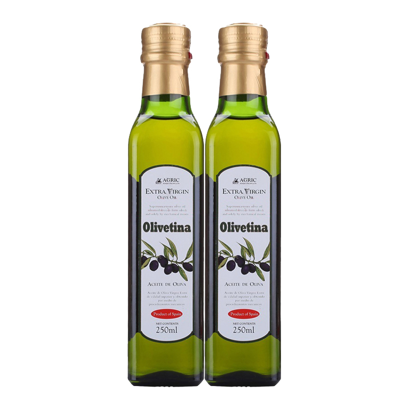 阿格利司(AGRIC)奥丽塔娜西班牙进口特级初榨橄榄油250ml*2组合装食用油