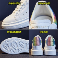 克卜勒 小白鞋女新款韩版素面炫彩显瘦百搭松糕鞋欧美风走秀女神红少女潮休闲鞋