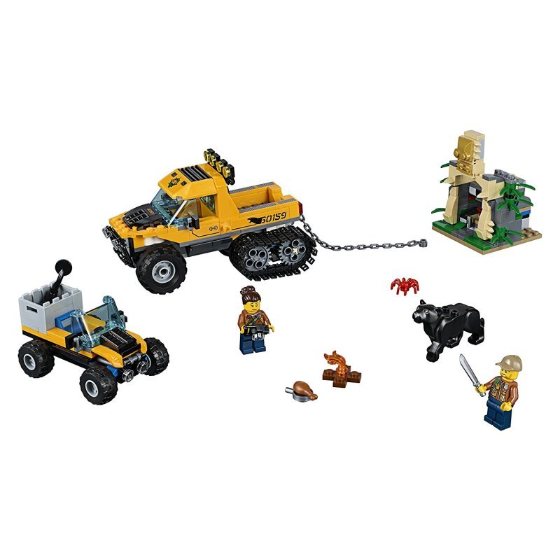 乐高(LEGO)城市系列 丛林半履带车任务 60159 6-12岁 378颗粒 积木玩具塑料 200块以上
