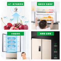 容声 (Ronshen) 326升冰箱多门冰箱四门 一级能效无霜 净味抑菌矢量双变频 BCD-326WKM1MP
