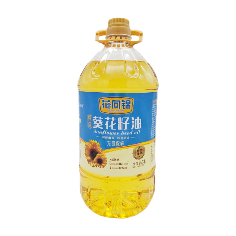 花向锦甄选葵花籽油5L高清大图