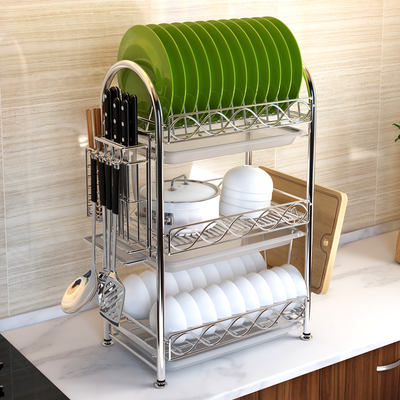 家佰利 Jiabaili 收纳用品家佰利 Jiabaili 碗架304不锈钢厨房三层沥水碗碟收纳架刀架砧板架筷子筒收纳 层架 价格图片品牌报价 苏宁易购家佰利旗舰店