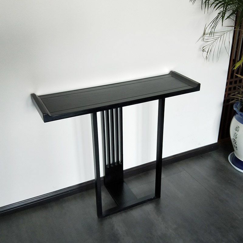 新中式复古实木玄关桌子走廊边桌靠墙条案玄关台案端景台窄桌 120*30*