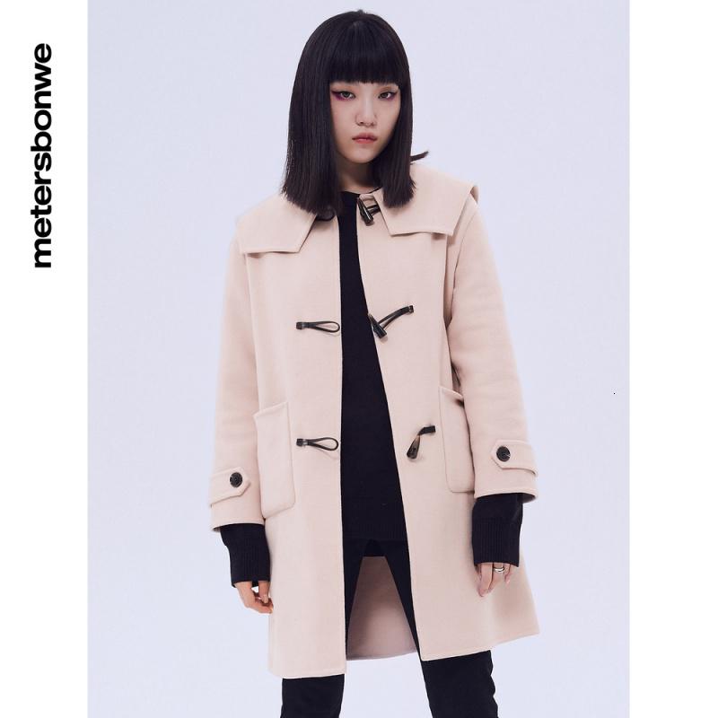 女大领羊角扣短大衣_863 L:165/88A 驼色组