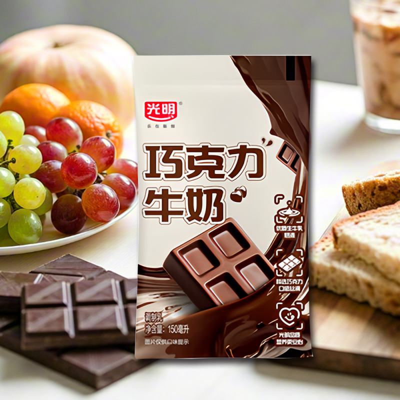 新鲜日期光明巧克力牛奶 150ml*15