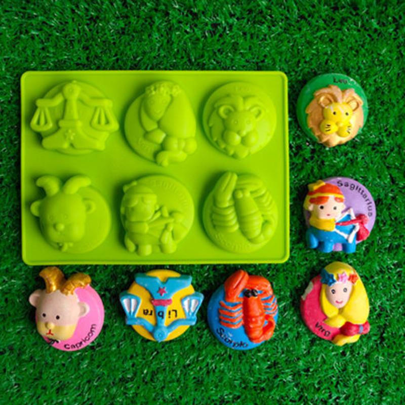 快手石膏娃娃小模具手工彩绘石膏像硅胶模具diy幼儿园 星座羊