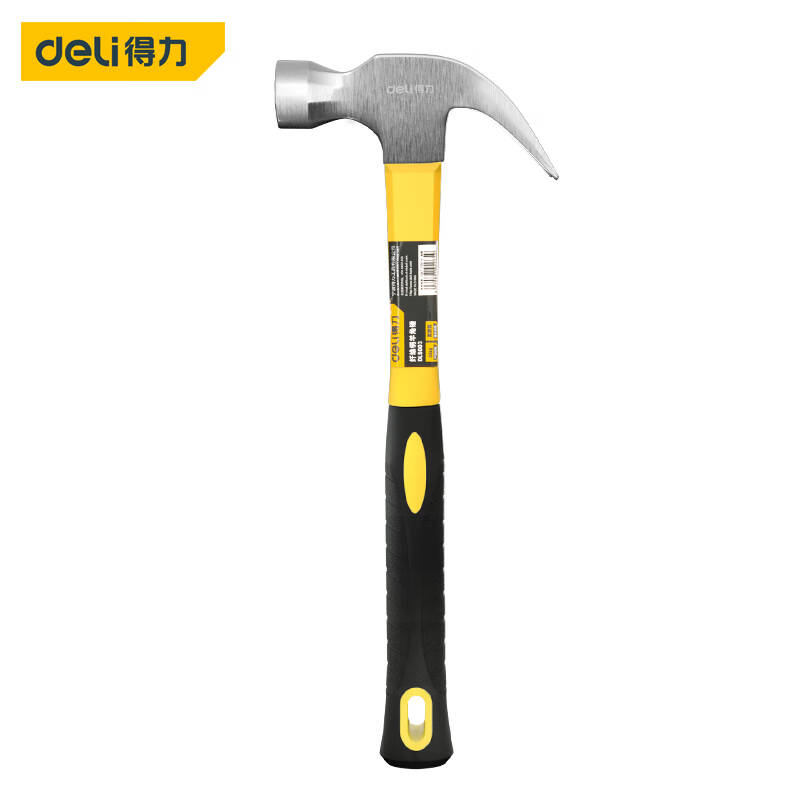 得力工具DL5003_纤维柄羊角锤0.75kg(黄)(新VI)