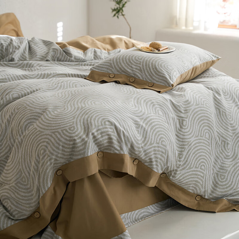 天琴床品四件套245*250cm柔软舒适洛梵臻品如意棉TQ-T162高清大图