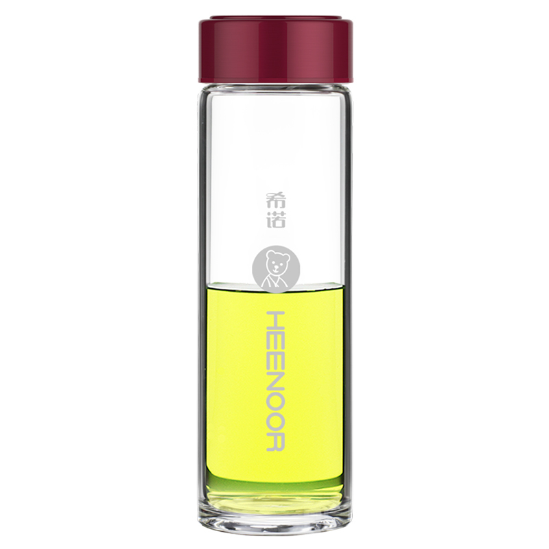 希诺 XN-7512 单层玻璃杯 350ml 可爱水杯便携茶杯小巧男女士杯子 (单位:个)