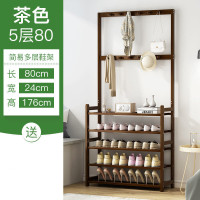 门口鞋架子简易多层木鞋柜网红家用收纳架挂包架置物架
