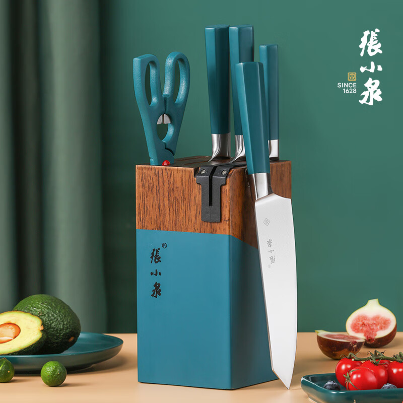 张小泉不正 ·典雅绿系列刀具六件套D31500100高清大图