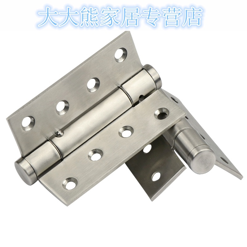 不锈钢隐形合页弹簧自动关多功能闭器双向回位铰链荷叶
