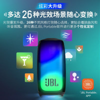 JBL PULSE5 音乐脉动五代 便携式蓝牙音箱 全面屏炫彩小音箱 低音炮 桌面音响 防水防尘