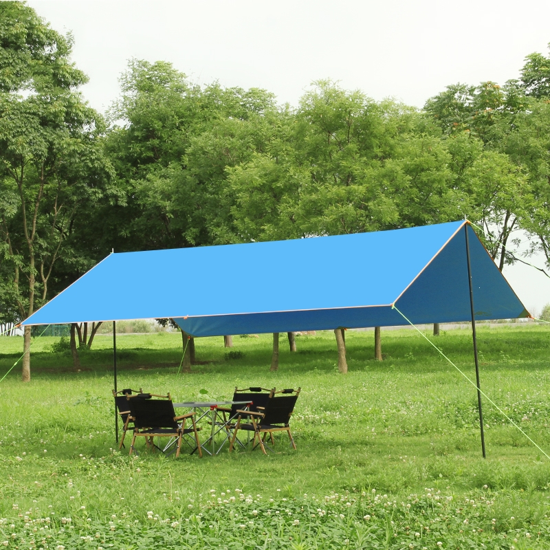 闪电客户外涂银天幕露营沙滩超大超轻防晒防水牛津布帐篷车载凉棚