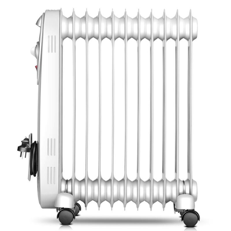 辰佳 (Changer)CR404-11-2000W 电热油汀取暖器家用电暖器家用办公室电暖气无光 灰白色