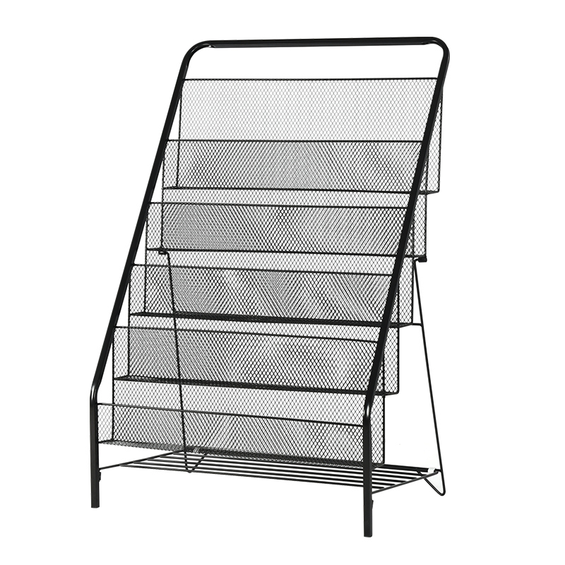 森美人儿童书架铁艺幼儿园绘本架宝宝杂志收纳架小孩书报架置物架落地高清大图