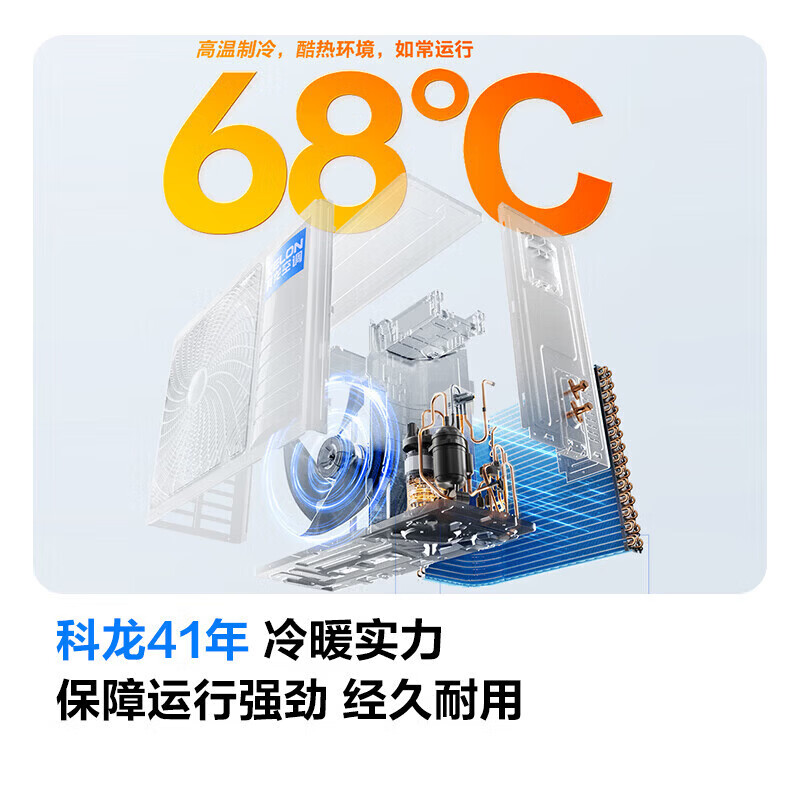 科龙空调 KFR-72LW/QS1-X1B 3匹静省电柜机 新一级能效变频客厅立式 大风量15米远距离送风高清大图