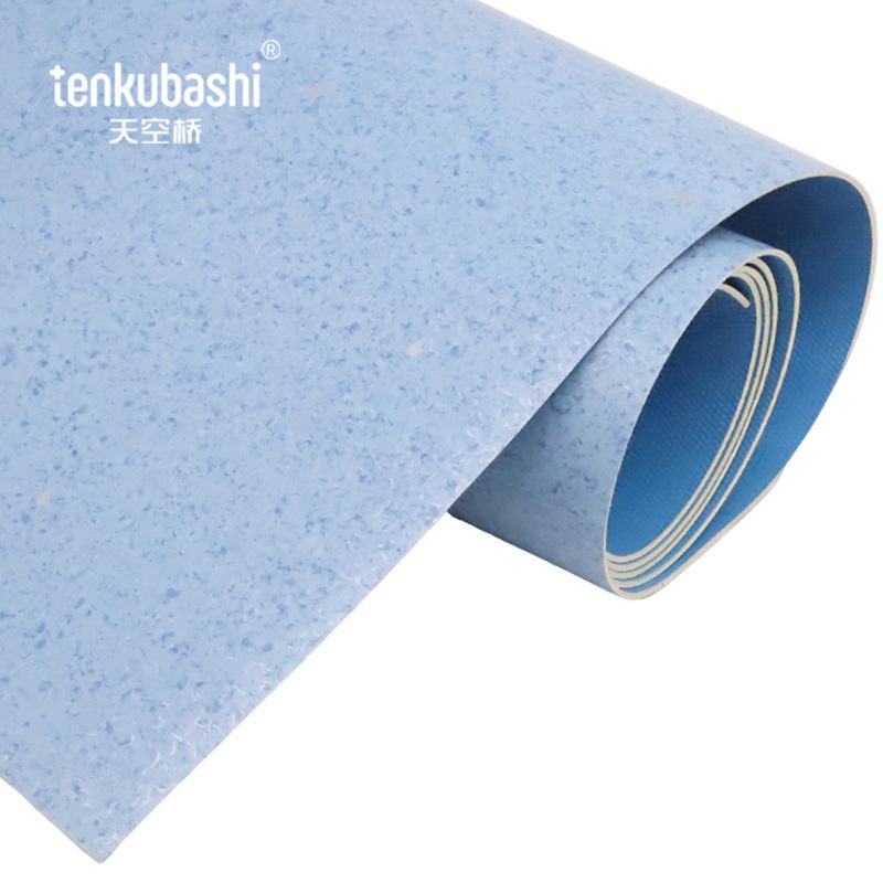 天空桥 PVC地板革 蓝色碎石纹2.0mm含安装 平方米高清大图