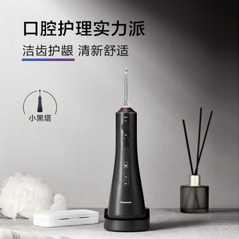 松下 (Panasonic)冲牙器 洗牙器 水牙线 非电动牙刷 全身水洗 5档可调节水压 小魔塔 EW1513H405