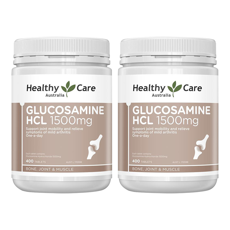 Healthy Care维骨力关节灵盐酸氨糖关节骨骼保护片剂1500mg400粒/瓶装 澳洲原装进口膳食营养补充剂