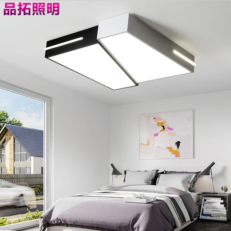 Grevol品拓PINTUO LED吸顶灯北欧简约现代吸顶灯铁艺客厅灯具大气家用长方形大厅卧室灯餐厅灯灯具灯饰25M2