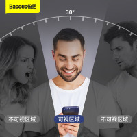 倍思0.23mm不碎边全屏曲面防窥钢化膜ForiP5.4寸2020款(两片装)黑色苹果iPhone12mini