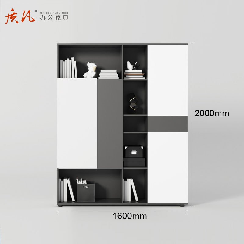 质凡简约木质档案资料背景柜 1600*400*2000办公柜