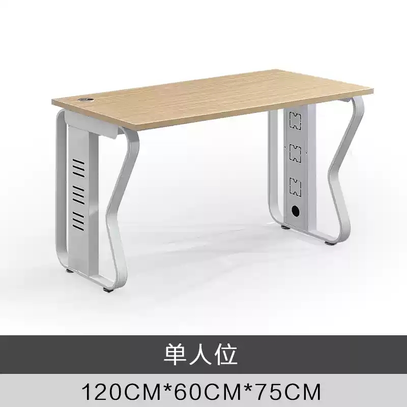 易企采 120*60*75CM单人位不含柜椅 职员办公桌员工位电脑桌椅组合电话销售屏风卡座财务屏风工位高清大图