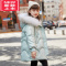 可莉允女童羽绒服2022新款洋气轻薄冬季外套加绒加厚高端棉服冬装面包服
